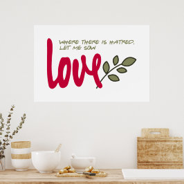 Póster Dejen que sembren el amor