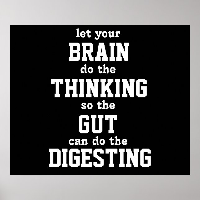 Póster Dejen que su cerebro piense en Poster (Frente)