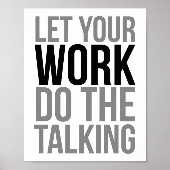 Póster Dejen Que Su Trabajo Haga La Charla (Frente)