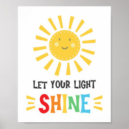 Póster Dejen que sus niños brillen por la bíblica cristia