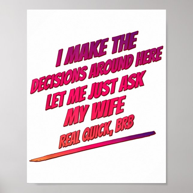 Póster Déjenme preguntarle a mi esposa - Diversión cómica (Frente)