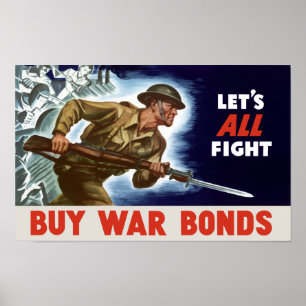 Póster ¡Déjenos toda la lucha! Compre enlaces de guerra