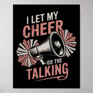 Póster Dejo que mi porra hable Funny Cheerleader Ch