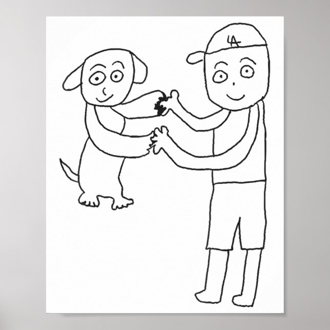 Póster Dekopin Y Otani-san Manos De Unión (Frente)