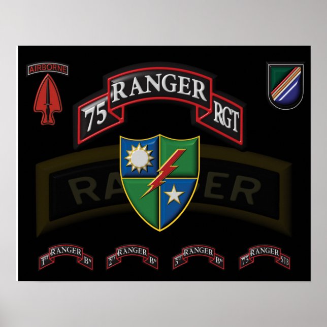 Póster del 75º Regimiento Ranger (Frente)