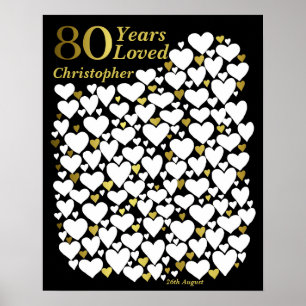 Póster del 80 cumpleaños - 80 años amado