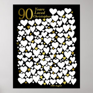 Póster del 90 cumpleaños - 90 años amados