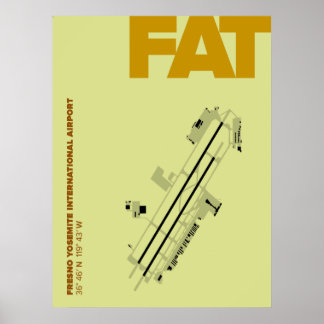 Póster del Aeropuerto Fresno Yellowstone (FAT)