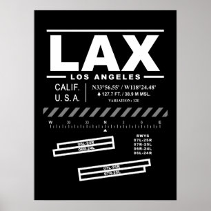 Póster del Aeropuerto Internacional de Los Ángeles