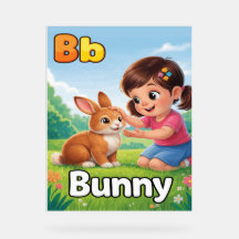 Póster del alfabeto letra B – B es de Bunny – Lind