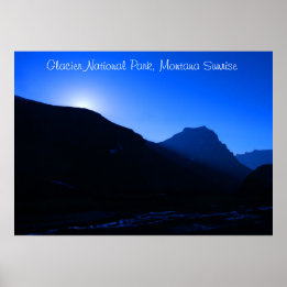 Póster del amanecer en Glacier National Park de 28