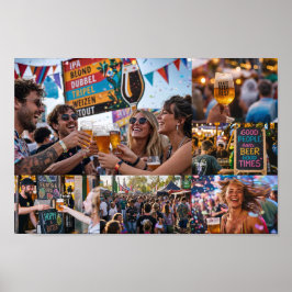 Póster del ambiente del Festival de Cerveza Artesa
