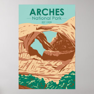 Póster del Arco Doble del Parque Nacional Arches