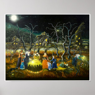 Poster del arte de Halloween "la lección "