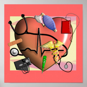 Poster del ARTE de la enfermera de Trauma/ER