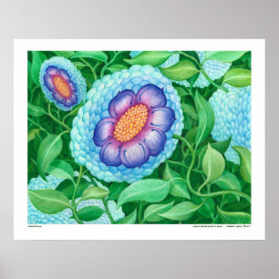 Poster del arte de la flor de la burbuja