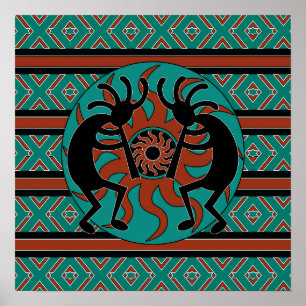 Poster del arte de la pared de la turquesa de