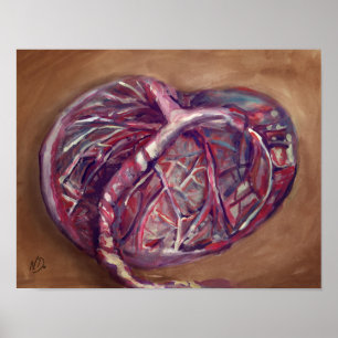 Poster del arte de la placenta - oficina de la