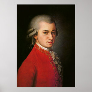 Poster del arte de Wolfgang Amadeus Mozart