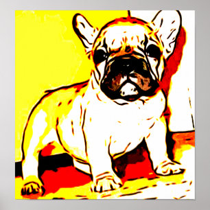 Poster del arte del bulldog francés