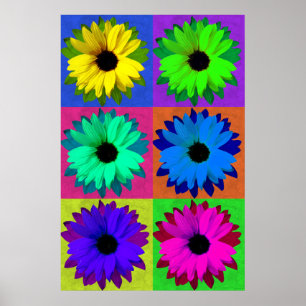 Poster del arte del Girasol-Estallido