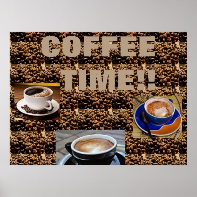 POSTER DEL ARTE DEL GRANO DE CAFÉ (Frente)