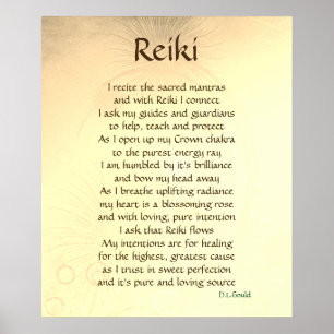 Poster del arte del poema de "Reiki"