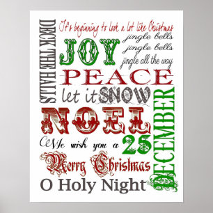 Poster del arte del subterráneo del navidad