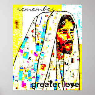 Poster del arte moderno de Jesús - "recuerde el