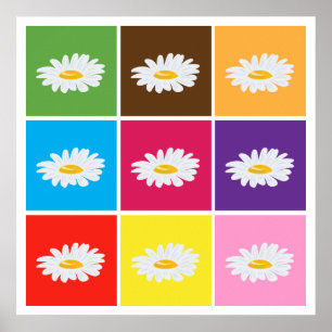 poster del arte pop de la margarita A PARTIR del