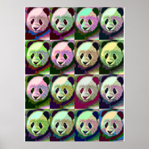 Poster del arte pop de la panda