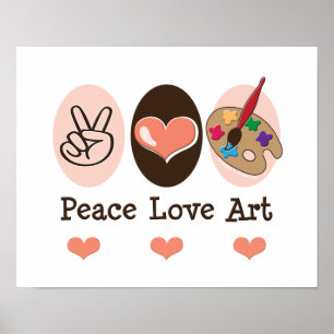 Poster del artista del arte del amor de la paz
