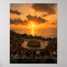 Póster del baile Kecak de Uluwatu