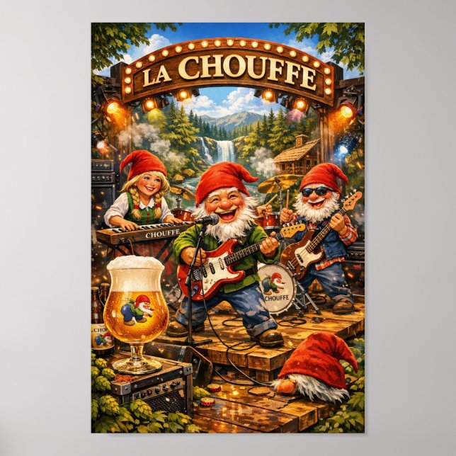 Póster del Bash de la Banda de Beer Belga Capricho (Frente)