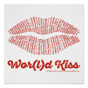 Poster del beso de Wor (l) d