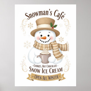 Póster del Café del Muñeco de Nieve