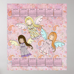 Póster del calendario 2012 Tres angelitos