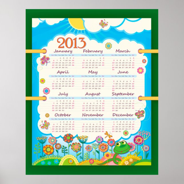 Póster del calendario 2013 3 (Frente)