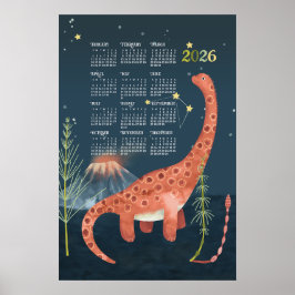 Póster del calendario 2026 Brachiosaurus