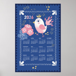 Póster del calendario 2026 Pájaro