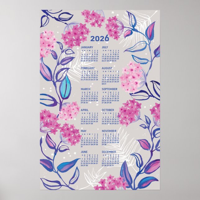 Póster del calendario 2026 Planta de cera (Frente)