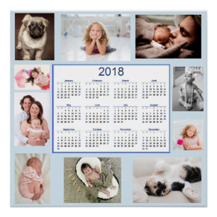 Poster del calendario de fotos de la familia perso