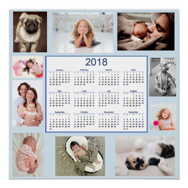 Poster del calendario de fotos de la familia perso (Anverso)