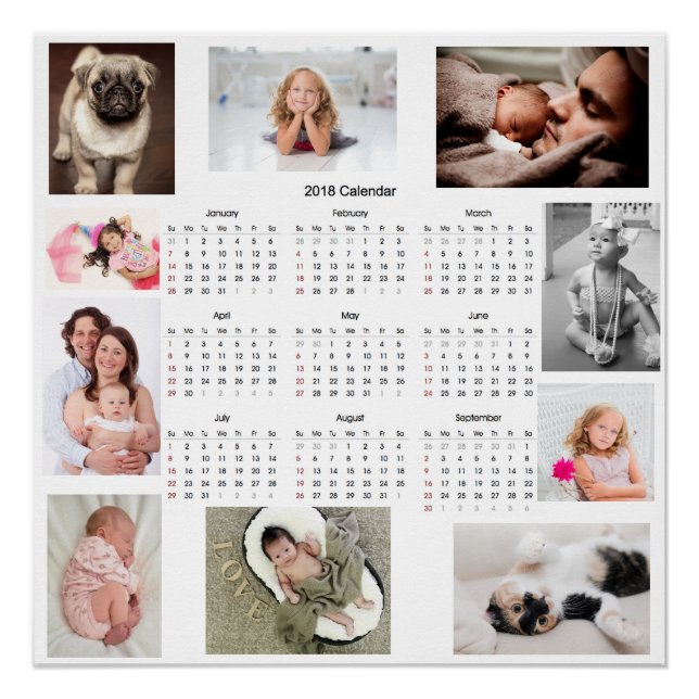 Poster del calendario de fotos de la familia perso (Anverso)