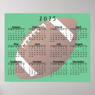 Póster del calendario de fútbol 2025