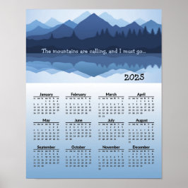 Póster del calendario de Reflexiones de Blue Mount