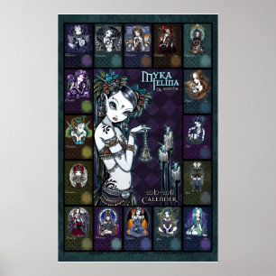 Poster del calendario del arte de Myka Jelina