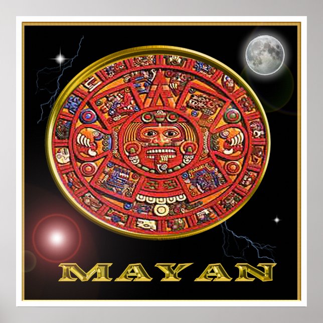 póster del calendario maya (Frente)
