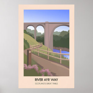 Póster del Camino del Río Ayr Grandes Senderos de