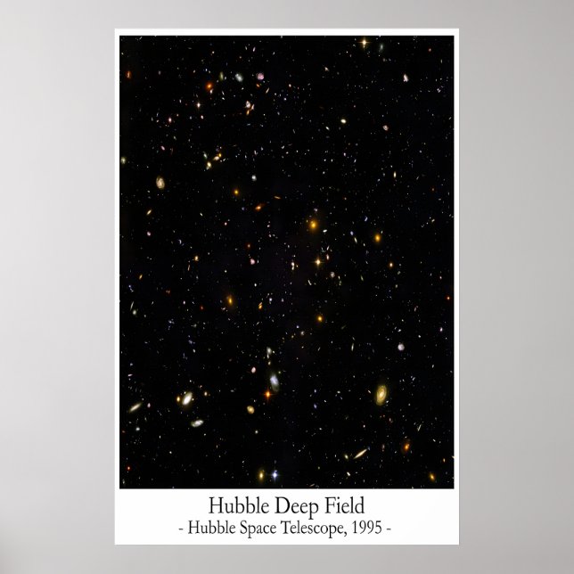 Póster del Campo Profundo de Hubble – Espacio icón (Frente)